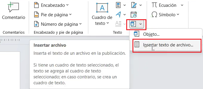 como insertar un pdf en un documento word
