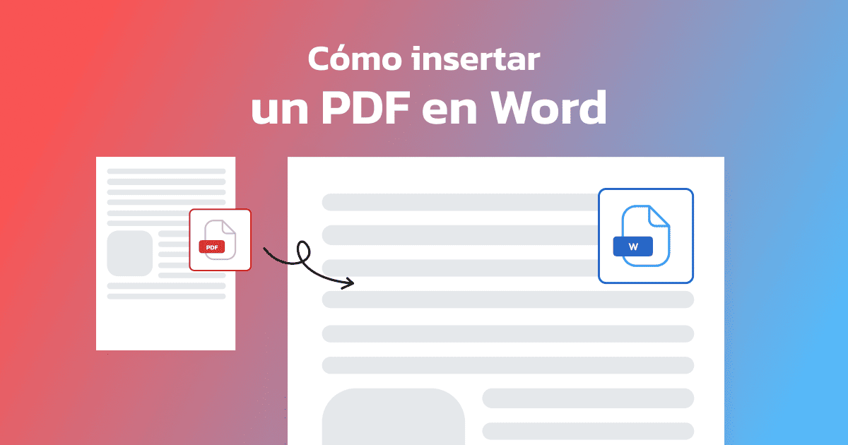 Cómo insertar un PDF en Word