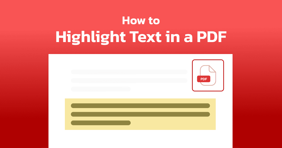 How to Highlight Text in a PDF