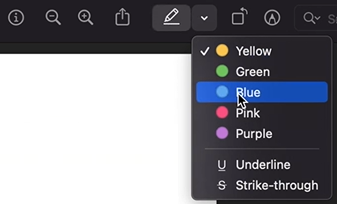 how to highlight pdf on mac