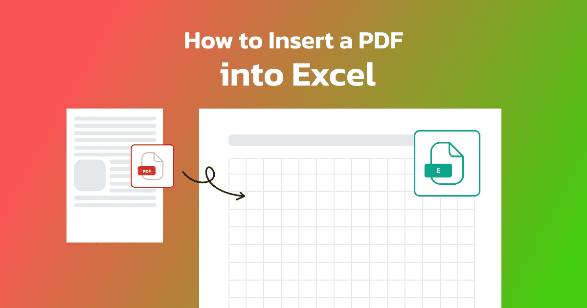 How to insert a PDF into Excel How to insert a PDF into Excel