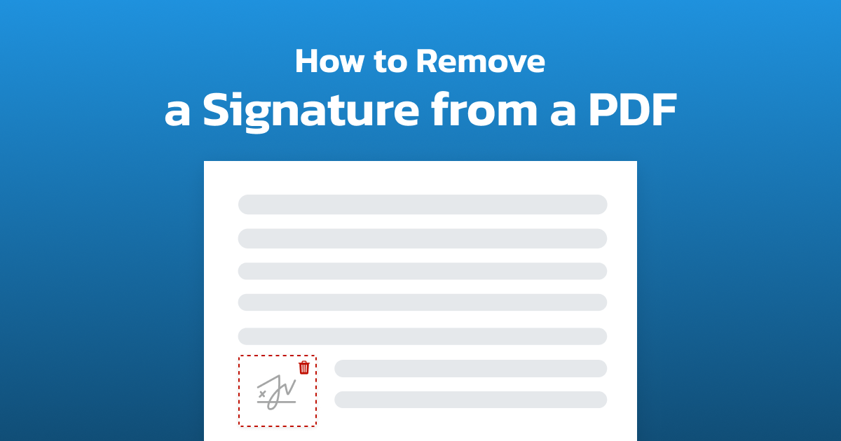 How to Remove a Signature from a PDF